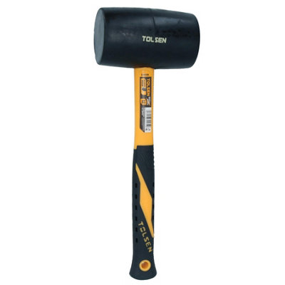 AB Tools 32Oz Black Rubber Mallet With Fibreglass Handle Hammer Non Marking Head from B&Q