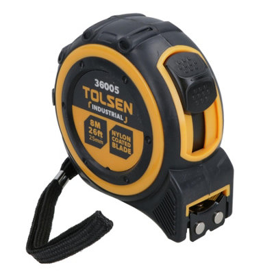 AB Tools Tape Measure 8M X 25mm Measuring Tape Rubber Coated Metric Imperial from B&Q