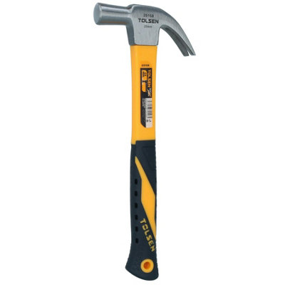 AB Tools 16Oz Claw Hammer With Fibreglass Handle Rip Nail Pull Screw Remover Removal from B&Q