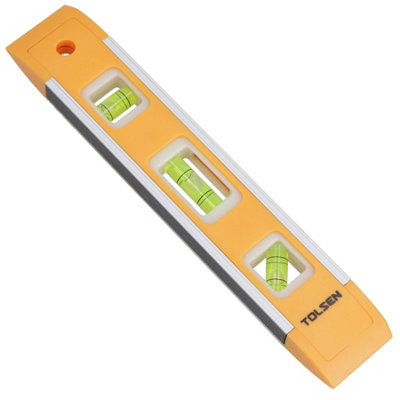 AB Tools 230mm / 9" Torpedo Spirit Level Magnetic Handheld Straight Vertical Horizontal from B&Q