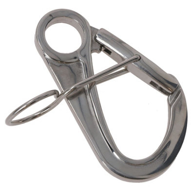AB Tools 108mm Buoy Mooring Hook Carabiner Carbine Hook Snap Shackle A4 Stainless from B&Q