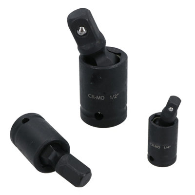 AB Tools Universal Joint Wobble Swivel Socket Extension Adaptors Ujs 1/4  3/8 1/2 Drive from B&Q