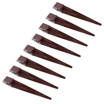 AB Tools Fence Post Holder Support Drive In Spike 100mm X 100mm X 750mm 8Pk from B&Q