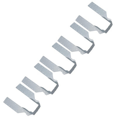 AB Tools Light Duty Timber Wood Joist Hanger 75mm Galvanised Loft Beam Holder 5Pk from B&Q