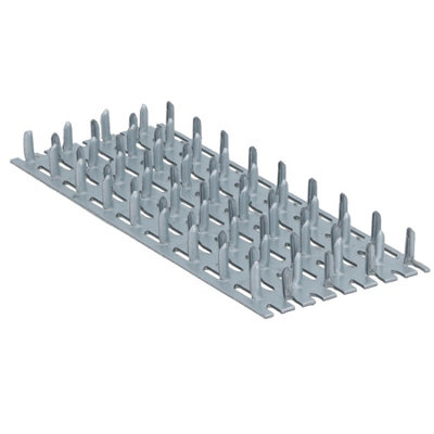 AB Tools Galvanised Tooth Truss Plate Connector 50mm X 129mm Timber Mend Repair from B&Q