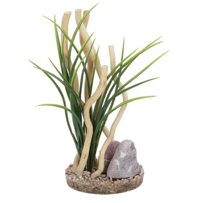AB Tools Aquatic Aquarium Décor Bamboo Branch Zebra Plant  Fish Tank Ornament from B&Q