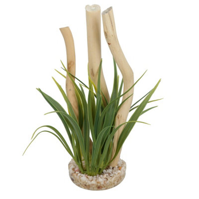 AB Tools Aquatic Aquarium Decor Bamboo Small Branch Plant Fish Tank Ornament from B&Q