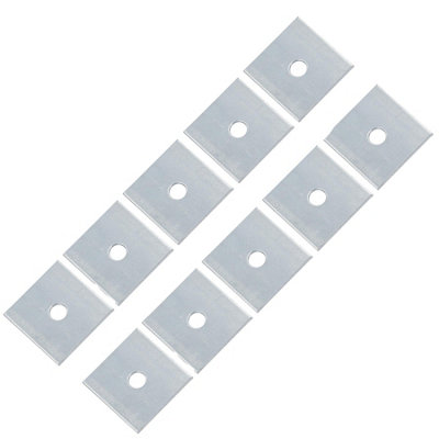 AB Tools Square Plate Washer M10 50mm X 50mm Galvanised Timber Wood Fastener 10Pk from B&Q