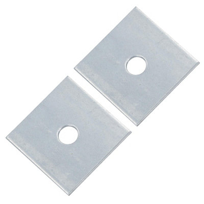 AB Tools Square Plate Washer M10 50mm X 50mm Galvanised Timber Wood Fastener 2Pk from B&Q