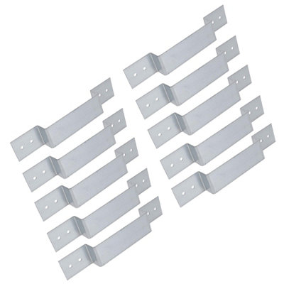 AB Tools Fence Panel Security Bracket 100mm Anti Rattle Concrete / Wood Post Clips 10Pk from B&Q
