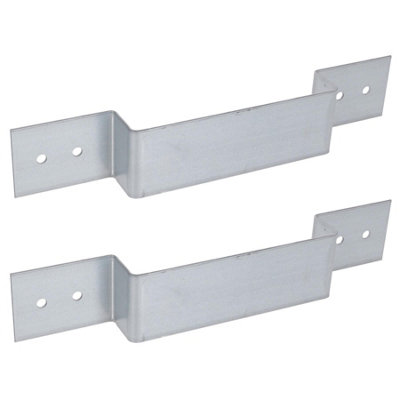 AB Tools Fence Panel Security Bracket 100mm Anti Rattle Concrete / Wood Post Clips 2Pk from B&Q