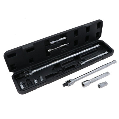 AB Tools Mixed Drive Breaker Power Bar Extension And Adaptor Set 1/4In 3/8In 1/2In from B&Q