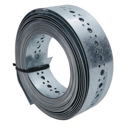 AB Tools Multi-Fix Strapping Banding 50mm X 10M Coil Galvanised Building Diy from B&Q
