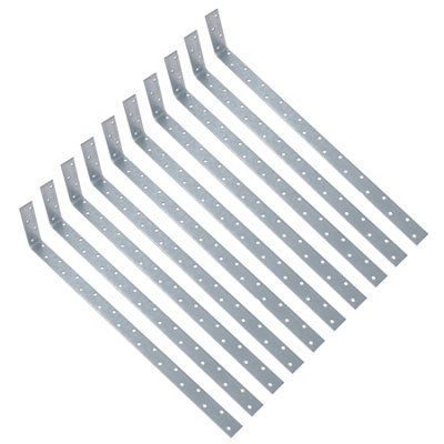 AB Tools Vertical Light Duty Restraint Strap 600mm Length 100mm Bend Galvanised 10Pk from B&Q