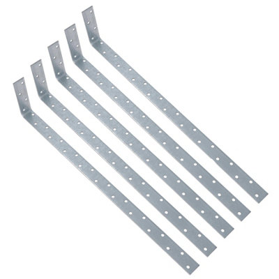 AB Tools Vertical Light Duty Restraint Strap 600mm Length 100mm Bend Galvanised 5Pk from B&Q