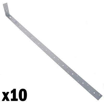 AB Tools Horizontal X Restraint Strap 1000mm Length 100mm Bend Galvanised 10Pk from B&Q