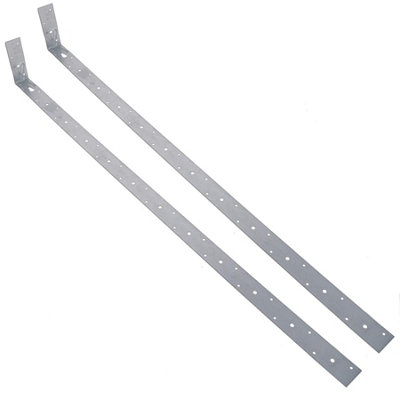 AB Tools Horizontal X Restraint Strap 1000mm Length 100mm Bend Galvanised 2Pk from B&Q