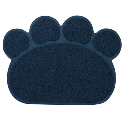 AB Tools Large Paw Shaped Feeding Mat Non-Slip Dog Cat Bowl Mat Protective Floor Placemat from B&Q