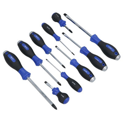 AB Tools Screwdriver Set With Magnetic Tips Cushioned Grip Phillips + Slotted 10Pc from B&Q