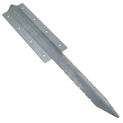 AB Tools Garden Double Sleeper Straight Support Spike Stake Galvanised Steel 670mm 1Pc from B&Q