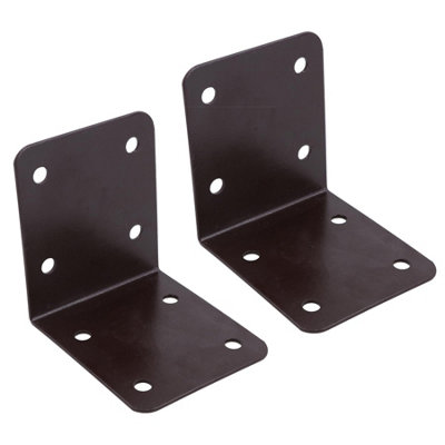 AB Tools Garden Internal Sleeper Corner Support Bracket 90 Degree 85mm Steel 2Pc from B&Q