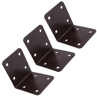 AB Tools Garden Internal Sleeper Corner Support Bracket 90 Degree 85mm Steel 3Pc from B&Q