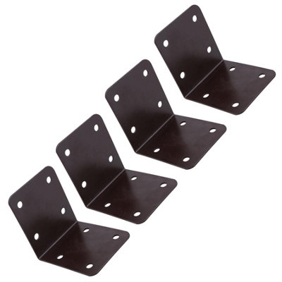 AB Tools Garden Internal Sleeper Corner Support Bracket 90 Degree 85mm Steel 4Pc from B&Q