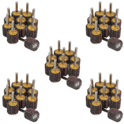 AB Tools 25mm 40 Grit Abrasive Flap Wheel Discs Sanding Rust Removal 6mm Shank 50Pc from B&Q