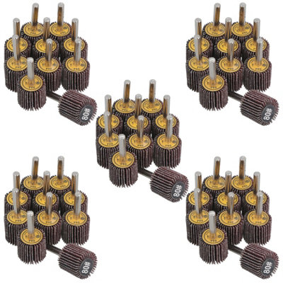 AB Tools 25mm 80 Grit Abrasive Flap Wheel Discs Sanding Rust Removal 6mm Shank 50Pc from B&Q