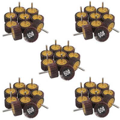 AB Tools 50mm 60 Grit Abrasive Flap Wheel Discs Sanding Rust Removal 6mm Shank 50Pc from B&Q