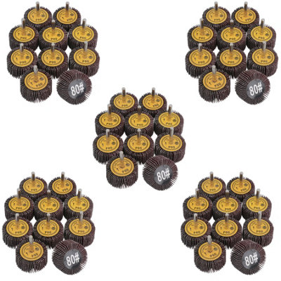 AB Tools 50mm 80 Grit Abrasive Flap Wheel Discs Sanding Rust Removal 6mm Shank 50Pc from B&Q