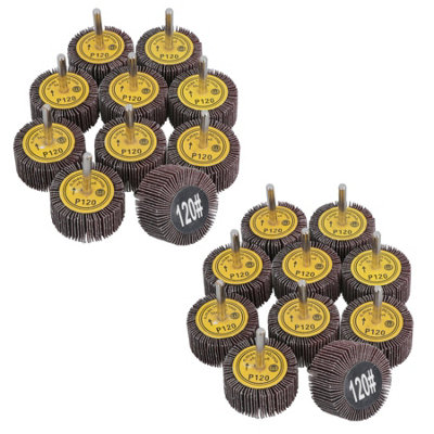 AB Tools 50mm 120 Grit Abrasive Flap Wheel Discs Sanding Rust Removal 6mm Shank 20Pc from B&Q