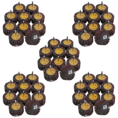 AB Tools 60mm 40 Grit Abrasive Flap Wheel Discs Sanding Rust Removal 6mm Shank 50Pc from B&Q