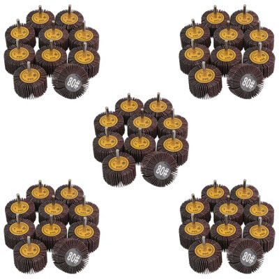 AB Tools 60mm 80 Grit Abrasive Flap Wheel Discs Sanding Rust Removal 6mm Shank 50Pc from B&Q