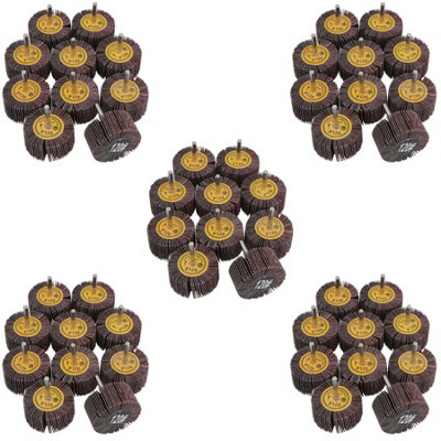 AB Tools 60mm 120 Grit Abrasive Flap Wheel Discs Sanding Rust Removal 6mm Shank 50Pc from B&Q