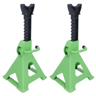 AB Tools 1 X Pair Of 3 Ton Ratchet Type Adjustable Axle Stands Supports Jack 295415mm from B&Q