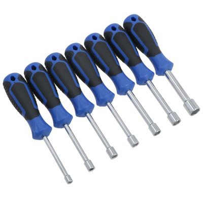 B&Q -  Metric Nut Driver Spinner Sockets Metric Sizes 513mm 6 Sided Single Hex 7Pc - Image 3