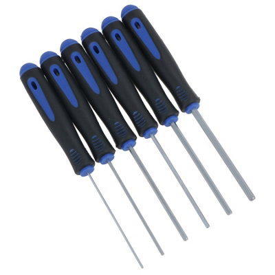 AB Tools Metric Allen Hex Key Ended Screwdrivers 1.5mm4mm 6Pc Precision Set Non Slip from B&Q