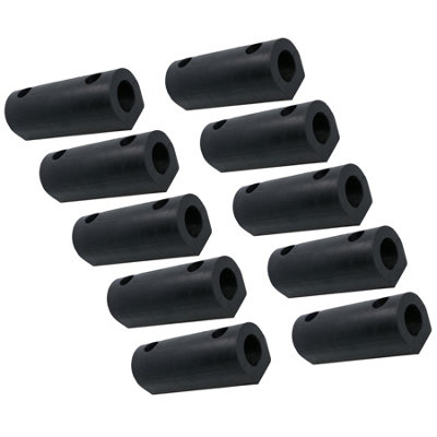 B&Q -  202 X 77mm D Shaped Standoff Rubber Buffer Bumper Block Pad Stop Trailers 10Pc