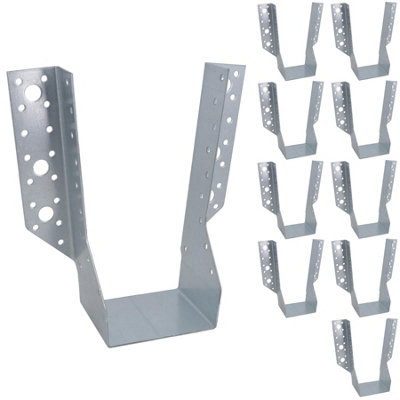B&Q -  Multi Truss Hanger Joist Support Fixings 91mm (W) X 204mm (L) Galvanised 10Pc