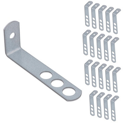 AB Tools Safety End Frame Cramp Wall Tie 38mm X 100mm Galv Steel Fixing Fastener 20Pc from B&Q