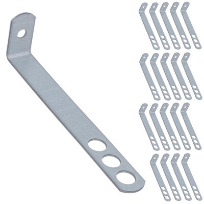AB Tools Safety End Frame Cramp Wall Tie 35mm X 150mm Galv Steel Fixing Fastener 20Pc from B&Q