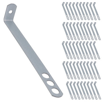 AB Tools Safety End Frame Cramp Wall Tie 38mm X 200mm Galv Steel Fixing Fastener 50Pc from B&Q