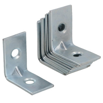 AB Tools Corner Bracket Fastener Brace Mending Reinforcing Plate 25mm X 25mm 10Pc