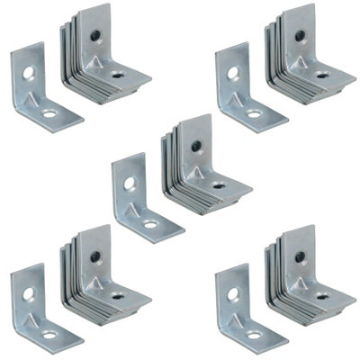 AB Tools Corner Bracket Fastener Brace Mending Reinforcing Plate 25mm X 25mm 50Pc from B&Q