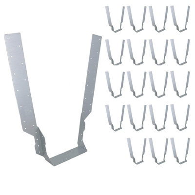 AB Tools Long Leg Joist Hanger Or I-Beam Fastener Fixing Support Galv 150mm Wide 20Pc from B&Q