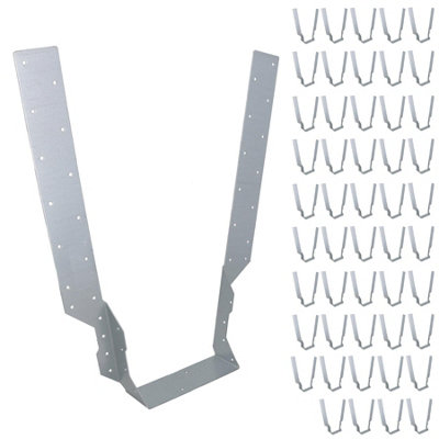 AB Tools Long Leg Joist Hanger Or I-Beam Fastener Fixing Support Galv 150mm Wide 50Pc from B&Q