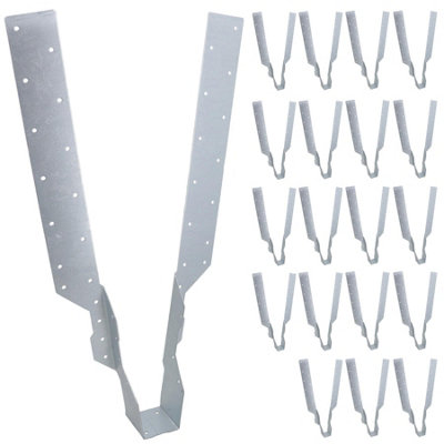 AB Tools Long Leg Joist Hanger Or I-Beam Fastener Fixing Support Galv 47mm Wide 20Pc from B&Q