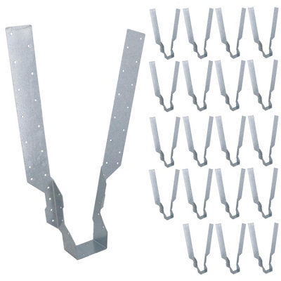 AB Tools Long Leg Joist Hanger Or I-Beam Fastener Fixing Support Galv 75mm Wide 20Pc from B&Q
