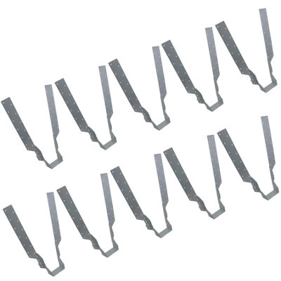 AB Tools Long Leg Joist Hanger Or I-Beam Fastener Fixing Support Galv 91mm Wide 10Pc from B&Q